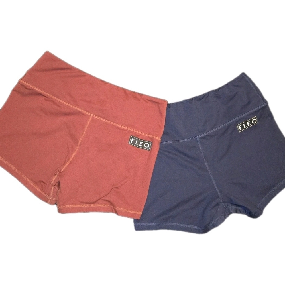 FLEO‎ Bundle x2 CrossFit Athletic Shorts High Waist Size Large Womens